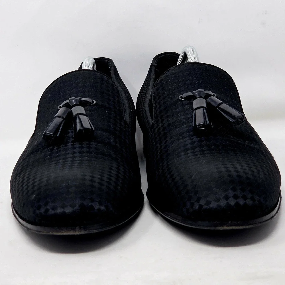 Louis Vuitton Solferino Size 10 M Black Jacquard Loafers w  display picture 3